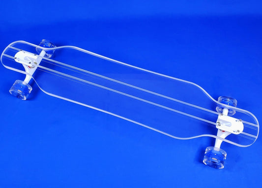 Riptide Skateboard - Color: White | Size: 40 IN | Pack Of: 1 | Style: Riptide 40" platypus, white trucks and blue light up wheels