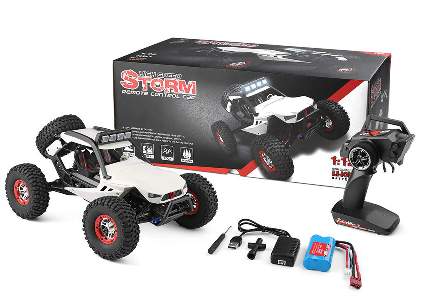 1: 12 electric water tight  4WD  rock climbing truck