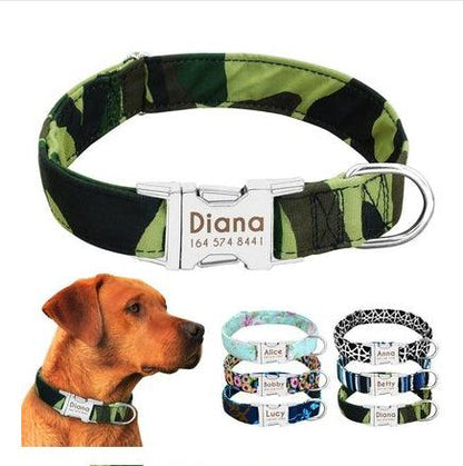 Personalized Pet Dog Collar With Engraved Name And Contact Details - Ideal For Large Dogs