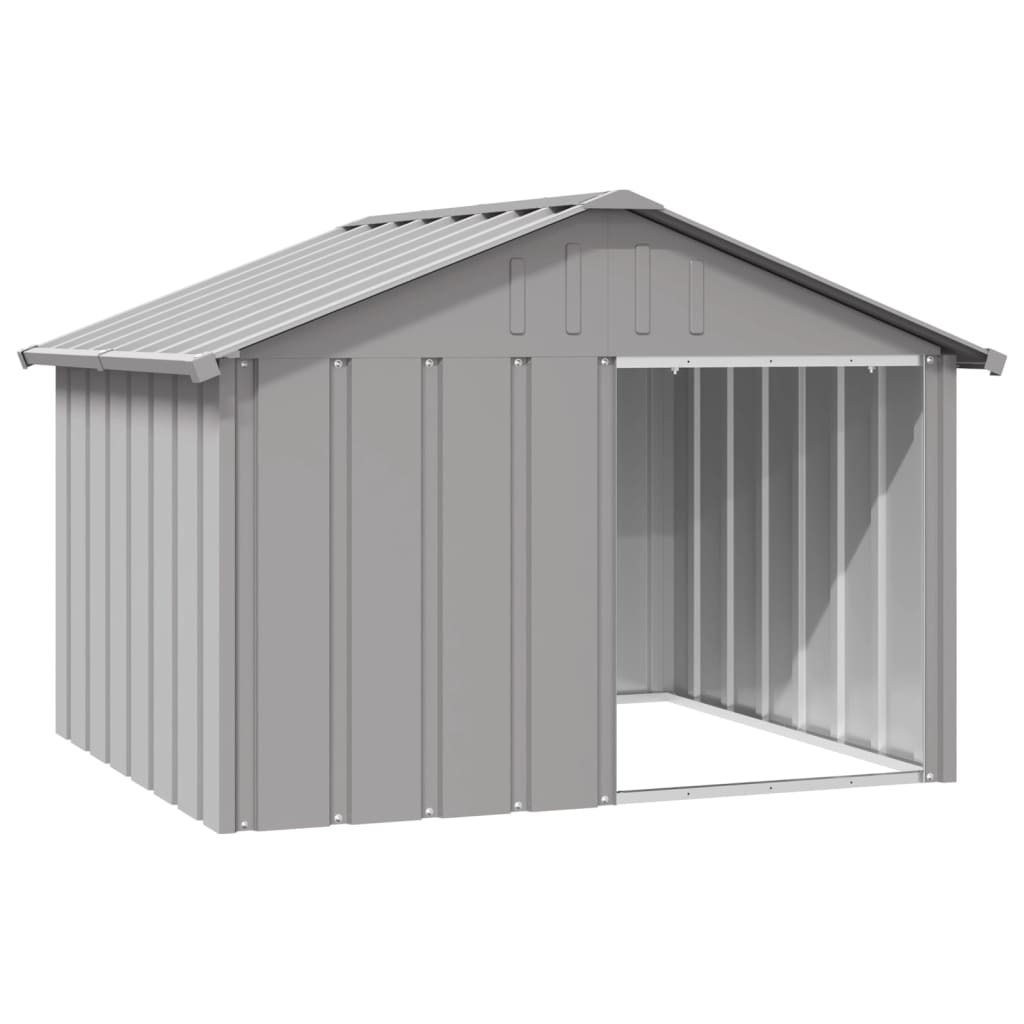 NNEVL Dog House Grey 116.5x103x81.5 cm Galvanised Steel