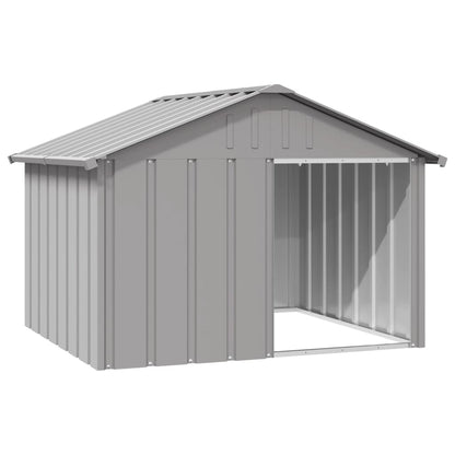 NNEVL Dog House Grey 116.5x103x81.5 cm Galvanised Steel