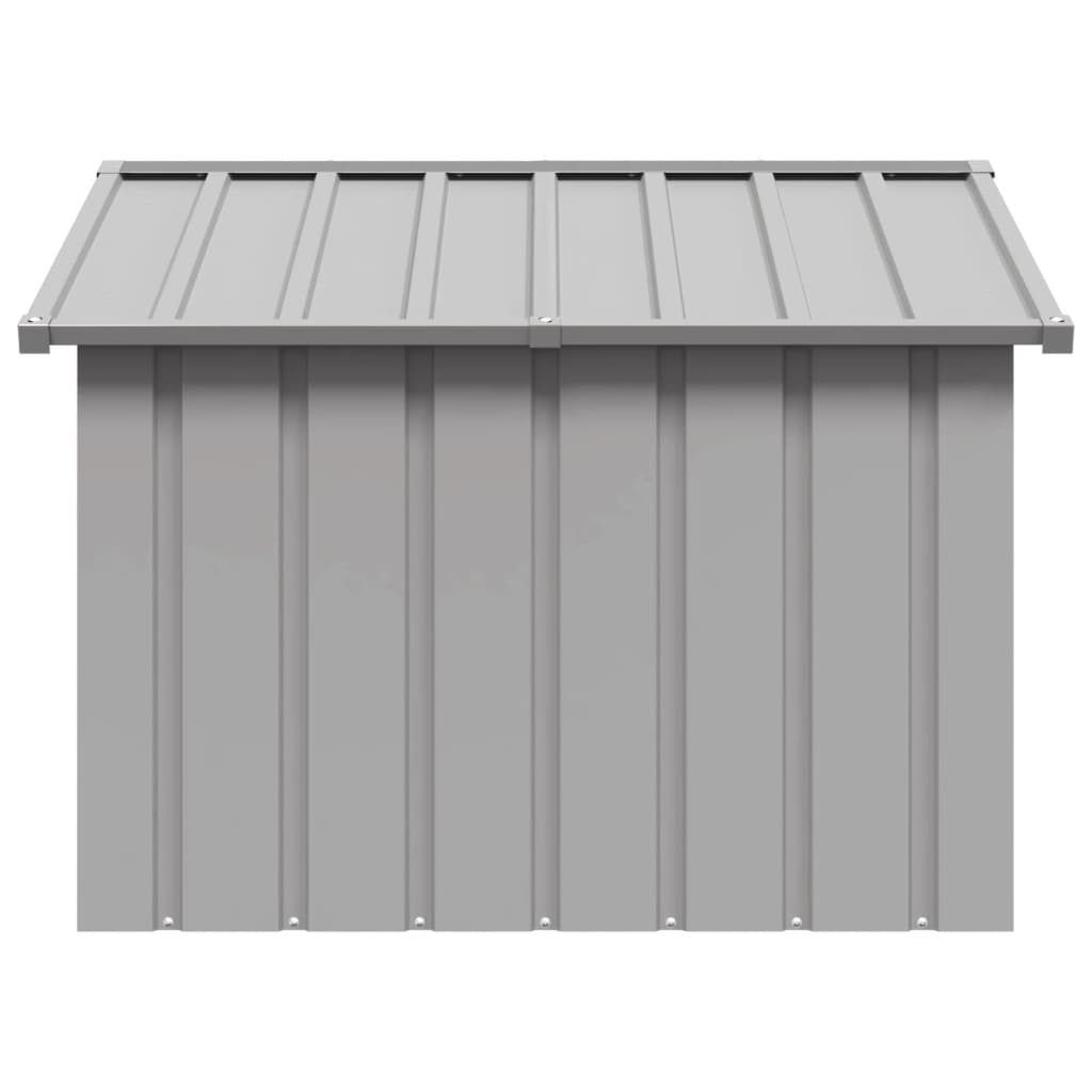 NNEVL Dog House Grey 116.5x103x81.5 cm Galvanised Steel