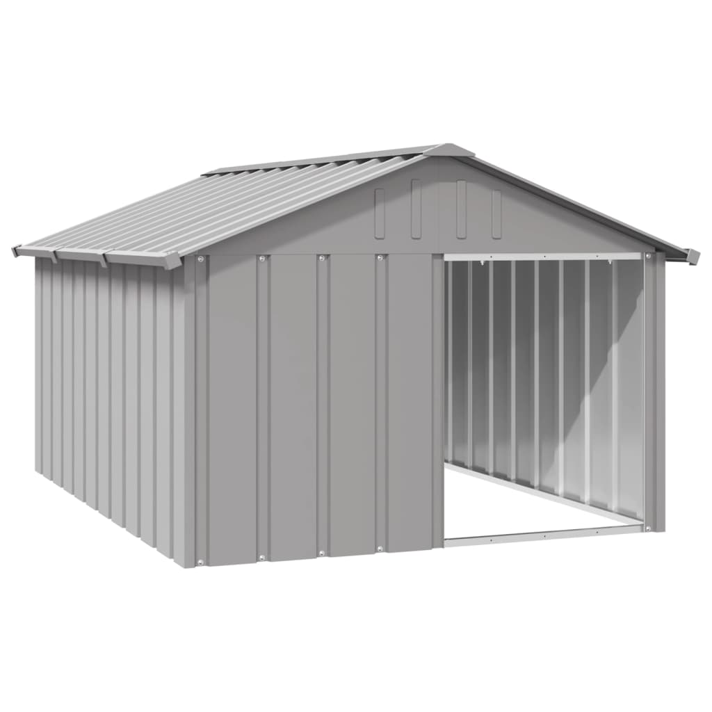 NNEVL Dog House Grey 116.5x153x81.5 cm Galvanised Steel