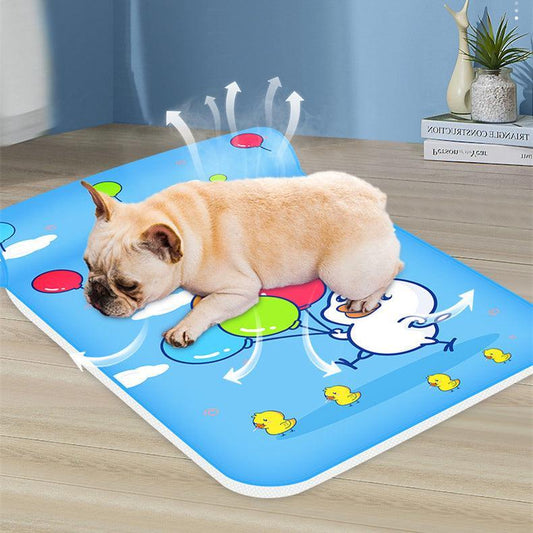 Cool Breeze Pet Comfort Mat: Breathable Cooling Pad With Pillow For Dogs And Cats