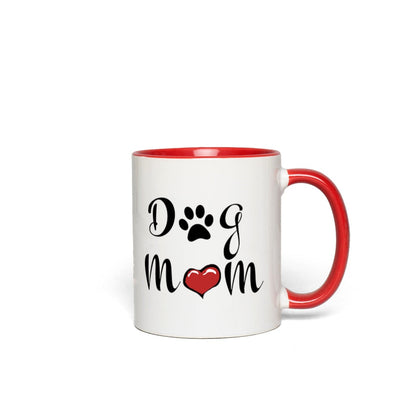 Dog Mom Mug W/Color Handle