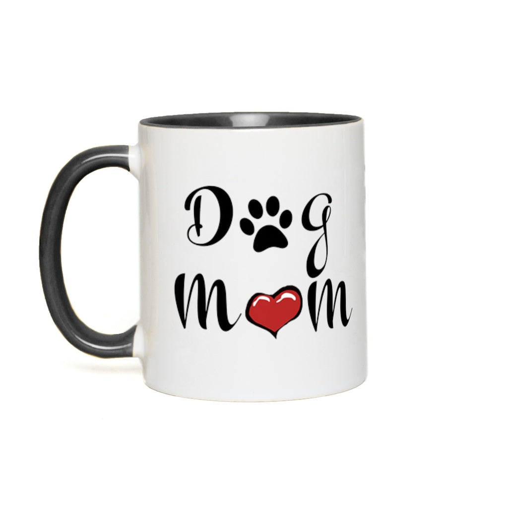 Dog Mom Mug W/Color Handle